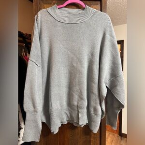 Zenana Outfitters Light Blue Oversized Women's Sweater